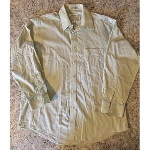 Pierre Cardin Long Sleeve Button Down Light Green Mens 16.5 32/33 Dress Shirt‎